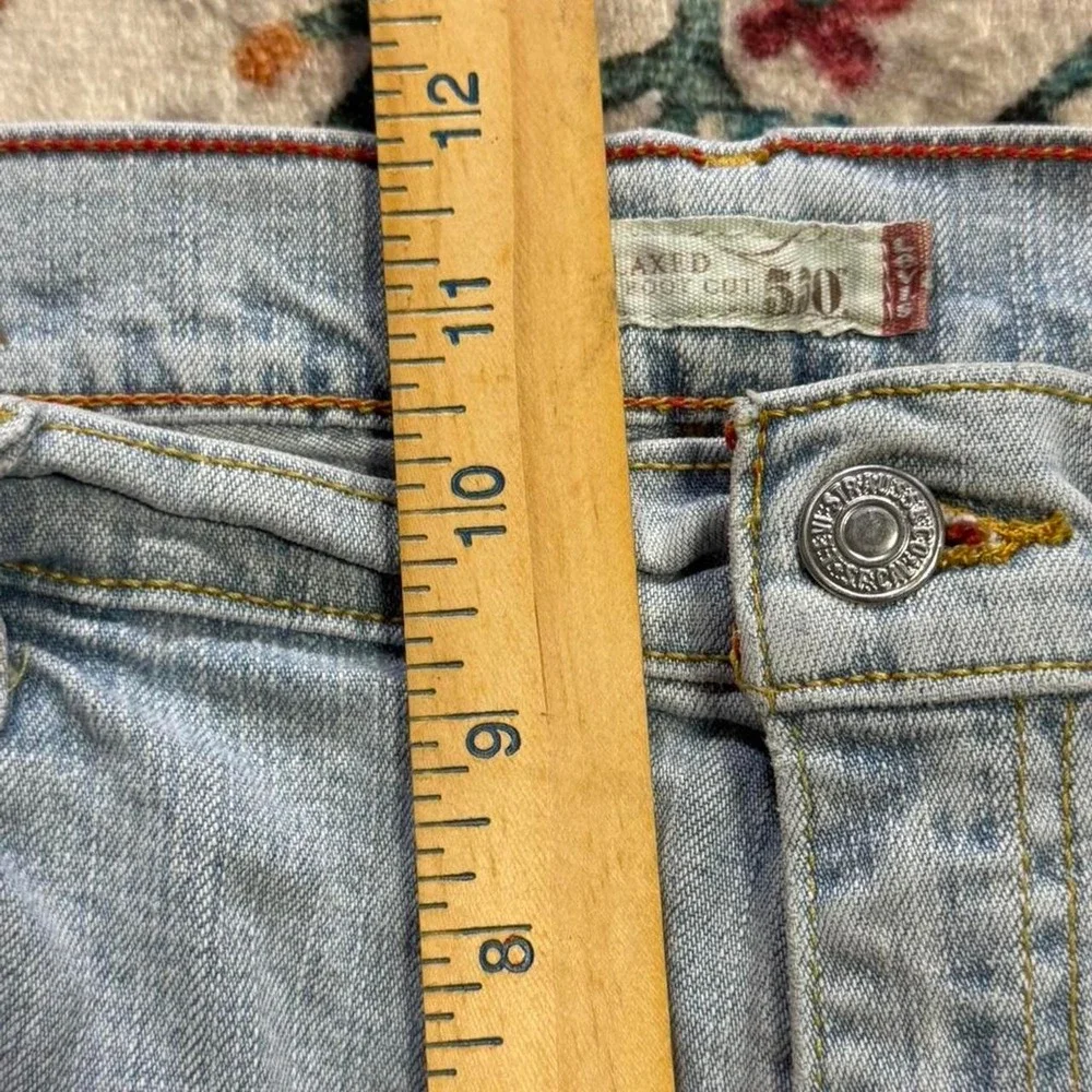 Levis 550 Relaxed Bootcut Jeans Light Wash Blue Y2K 14S
